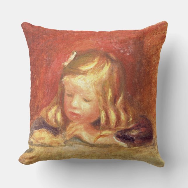 Pierre A Renoir | Coco at the Table  Cushion (Front)