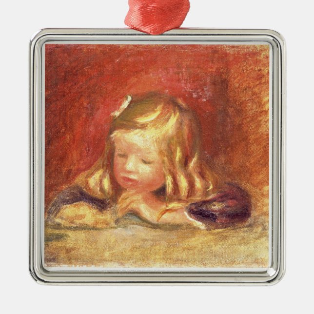 Pierre A Renoir | Coco at the Table  Metal Tree Decoration (Front)