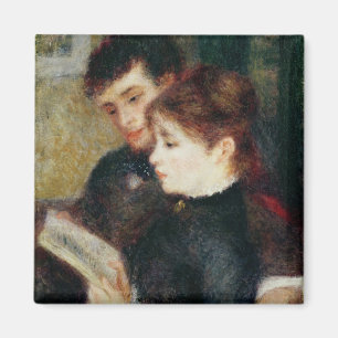 Pierre A Renoir Couple Reading Magnet