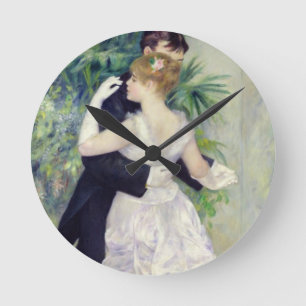 Pierre A Renoir Dance in the City Round Clock