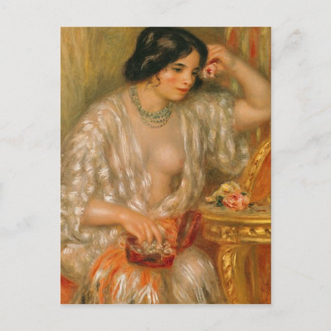 Pierre A Renoir | Gabrielle with Jewellery Postcard (Front)