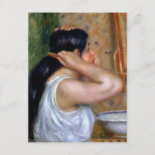 Pierre A Renoir   Girl Combing her Hair Postcard