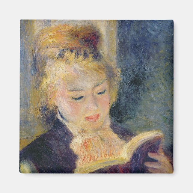 Pierre A Renoir | Girl Reading Magnet (Front)