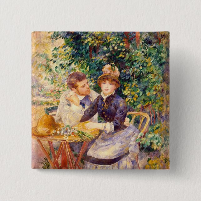 Pierre A Renoir | In the Garden 15 Cm Square Badge (Front)
