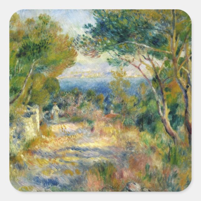 Pierre A Renoir | L'Estaque Square Sticker (Front)