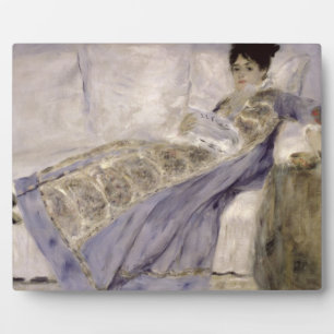 Pierre A Renoir Madame Monet on a Sofa Plaque