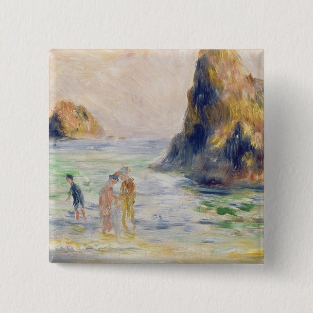 Pierre A Renoir | Moulin Huet Bay, Guernsey 15 Cm Square Badge (Front)