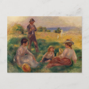 Pierre A Renoir   Party in the Country at Berneval Invitation Postcard