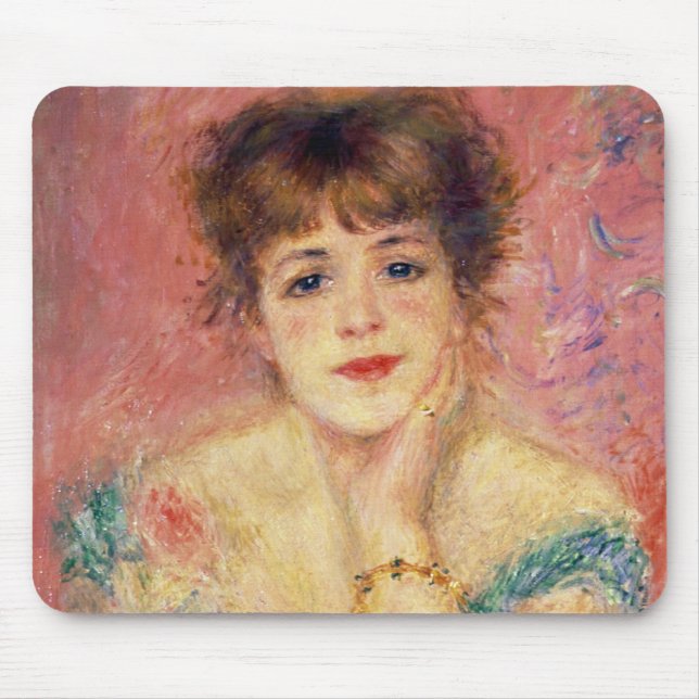 Pierre A Renoir | Portrait of Jeanne Samary Mouse Pad (Front)
