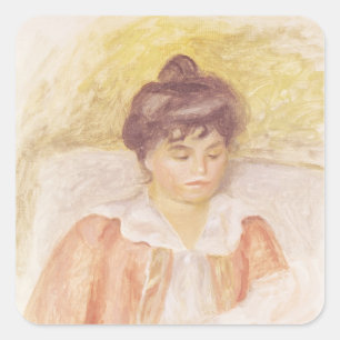 Pierre A Renoir   Portrait of Madame Albert Andre Square Sticker
