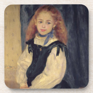 Pierre A Renoir Portrait of Mademoiselle Legrand Coaster