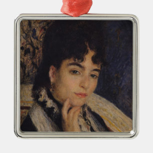 Pierre A Renoir Portrait of Mme. Alphonse Daudet Metal Tree Decoration