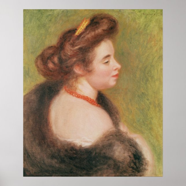 Pierre A Renoir | Portrait of Mme. Maurice Denis Poster (Front)
