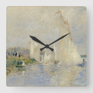 Pierre A Renoir   Regatta at Argenteuil Square Wall Clock