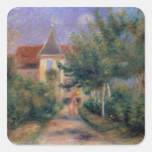 Pierre A Renoir   Renoir's house at Essoyes Square Sticker