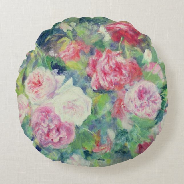 Pierre A Renoir | Roses 2 Round Cushion (Front)