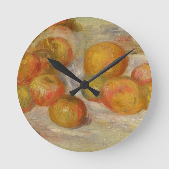 Pierre A Renoir | Still Life with Apples Round Clock (Front)