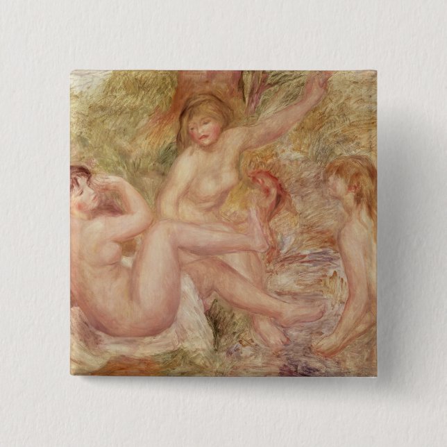 Pierre A Renoir | Study for the Large Bathers 15 Cm Square Badge (Front)