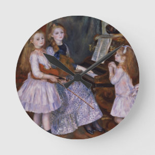 Pierre A Renoir The Daughters of Catulle Mendes Round Clock