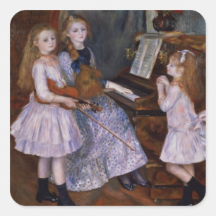Pierre A Renoir   The Daughters of Catulle Mendes Square Sticker
