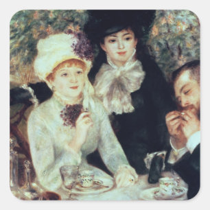 Pierre A Renoir   The End of Luncheon Square Sticker
