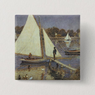 Pierre A Renoir The Seine at Argenteuil 15 Cm Square Badge