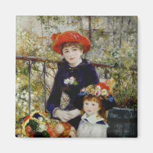 Pierre A Renoir Two Sisters, or On The Terrace Magnet