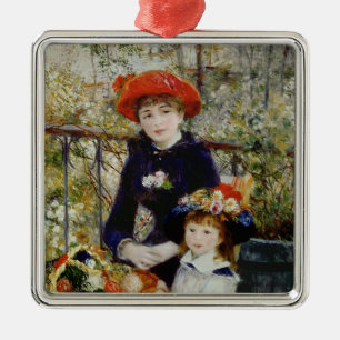 Pierre A Renoir   Two Sisters, or On The Terrace Metal Tree Decoration