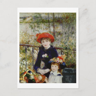 Pierre A Renoir   Two Sisters, or On The Terrace Postcard