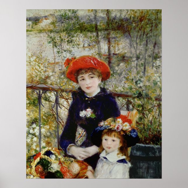 Pierre A Renoir | Two Sisters, or On The Terrace Poster (Front)