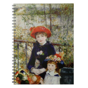 Pierre A Renoir   Two Sisters, or On The Terrace Spiral Notebook