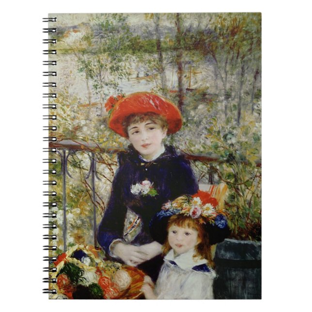 Pierre A Renoir | Two Sisters, or On The Terrace Spiral Notebook (Front)