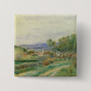 Pierre A Renoir View of La Seyne, Provence 15 Cm Square Badge