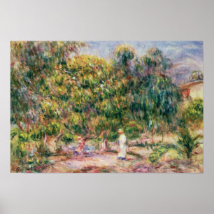 Pierre A Renoir   Woman in Garden of Les Colettes Poster