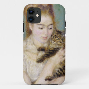 Pierre A Renoir   Woman with a Cat Case-Mate iPhone Case