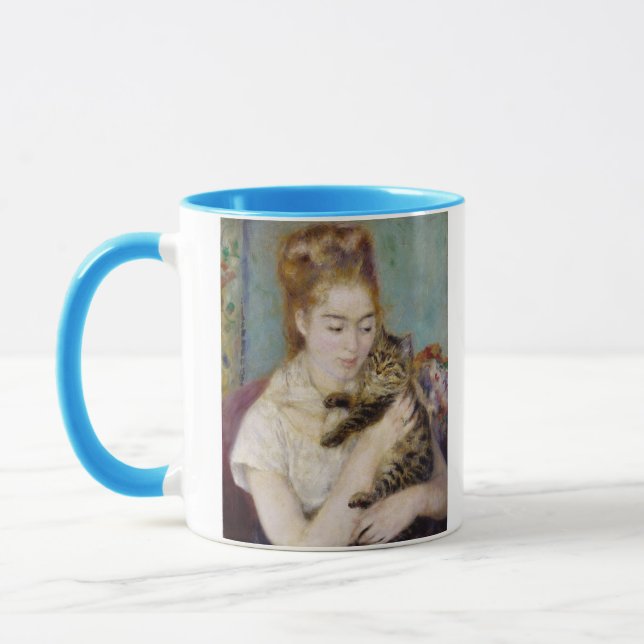 Pierre A Renoir | Woman with a Cat Mug (Left)