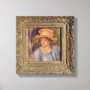 Pierre A Renoir Woman with a Hat Canvas Print