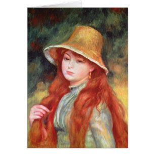 Pierre A Renoir   Young girl in a Straw Hat