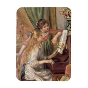 Pierre A Renoir   Young Girls at the Piano Magnet