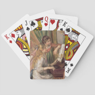 Pierre A Renoir Young Girls at the Piano Playing Cards