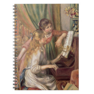 Pierre A Renoir   Young Girls at the Piano Spiral Notebook