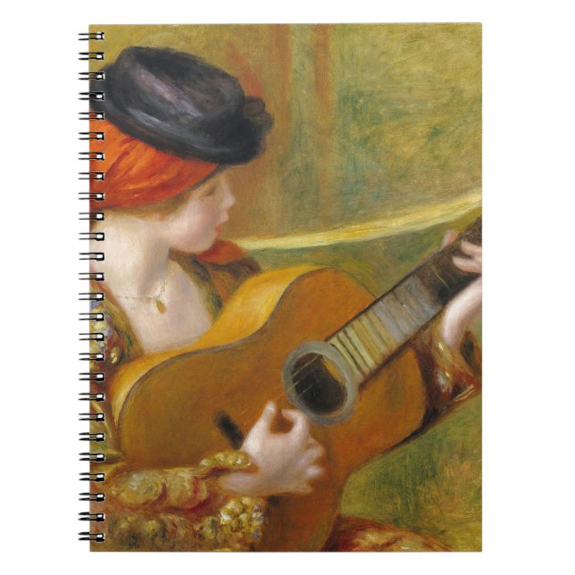 Pierre A Renoir | Young Spanish Woman w/ a Guitar Spiral Notebook (Front)