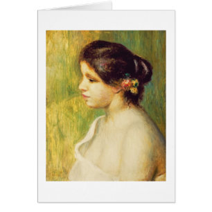 Pierre A Renoir Young Woman with Flowers at Ear