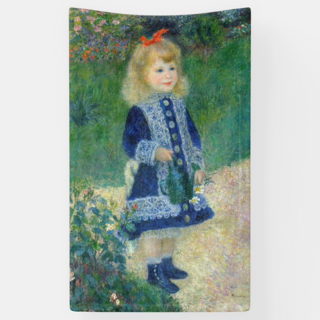 Pierre-Auguste Renoir - A Girl with a Watering Can Banner (Vertical)