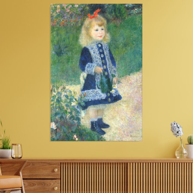 Pierre Auguste Renoir A Girl with a Watering Can Canvas Print (Insitu(LivingRoom))