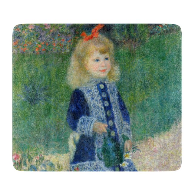 Pierre-Auguste Renoir - A Girl with a Watering Can Cutting Board (Front)