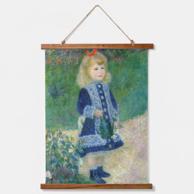 Pierre-Auguste Renoir - A Girl with a Watering Can Hanging Tapestry (Front)