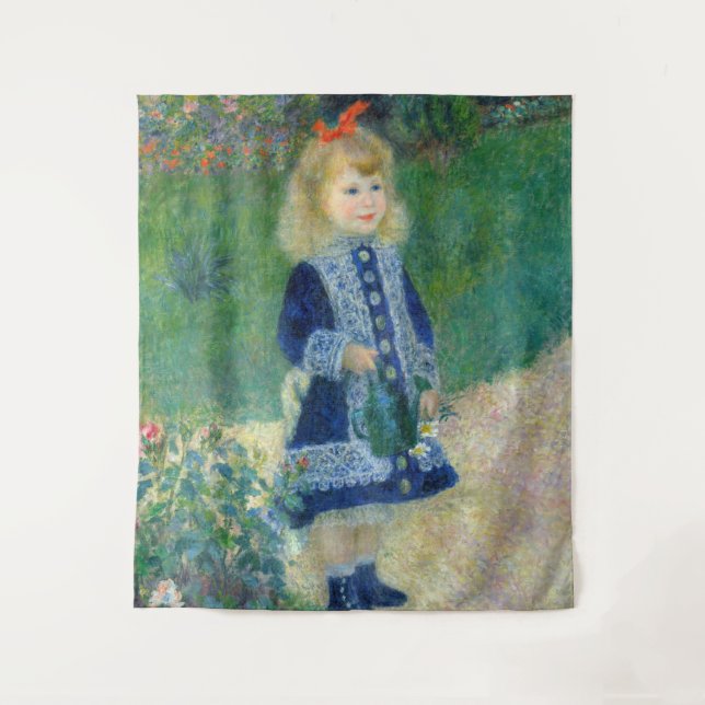 Pierre-Auguste Renoir - A Girl with a Watering Can Tapestry (Front)