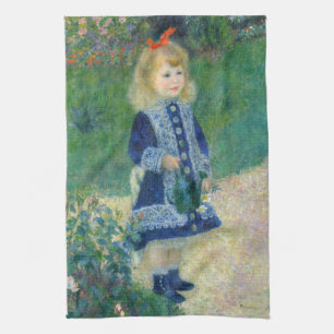 Pierre-Auguste Renoir - A Girl with a Watering Can Tea Towel