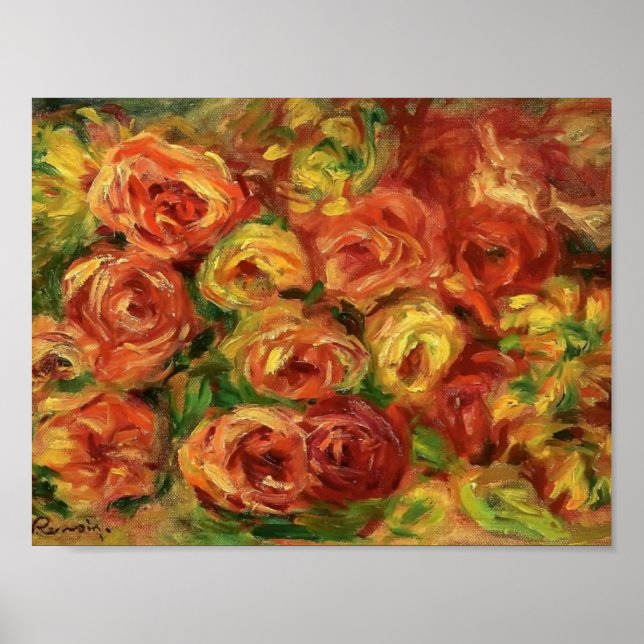 Pierre-Auguste Renoir- Armful of Roses Poster (Front)
